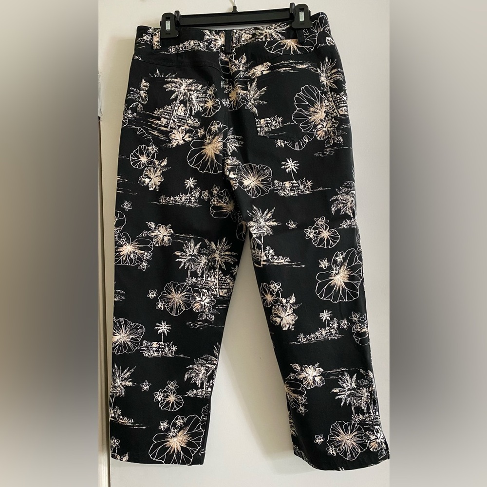 Rafaella Black and White Patterned Pants - Picture 3 of 11